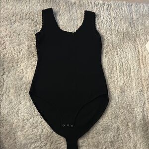 Aqua Black Textured Top